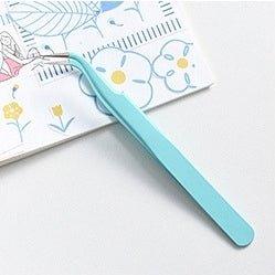 Multifunctional Stainless Steel Hand Tweezers Macaron Color Sticker Helper Model Sticker Clip Elbow Tip NP-090025 - CHL-STORE 