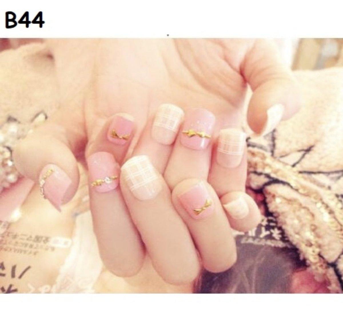 Nail painting, phototherapy nail patch, rhinestone three-dimensional carving, 24 pieces boxed with nail glue RP-0000026 - CHL-STORE 