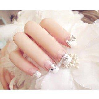 Nail painting, phototherapy nail patch, rhinestone three-dimensional carving, 24 pieces boxed with nail glue RP-0000026 - CHL-STORE 