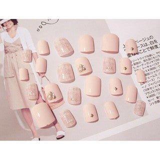 Nail painting, phototherapy nail patch, rhinestone three-dimensional carving, 24 pieces boxed with nail glue RP-0000026 - CHL-STORE 