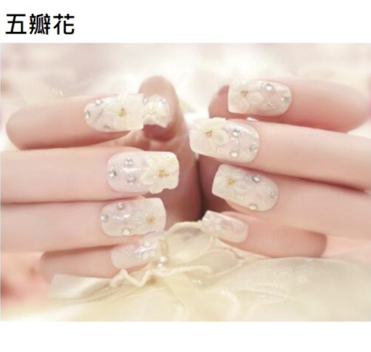 Nail painting, phototherapy nail patch, rhinestone three-dimensional carving, 24 pieces boxed with nail glue RP-0000026 - CHL-STORE 