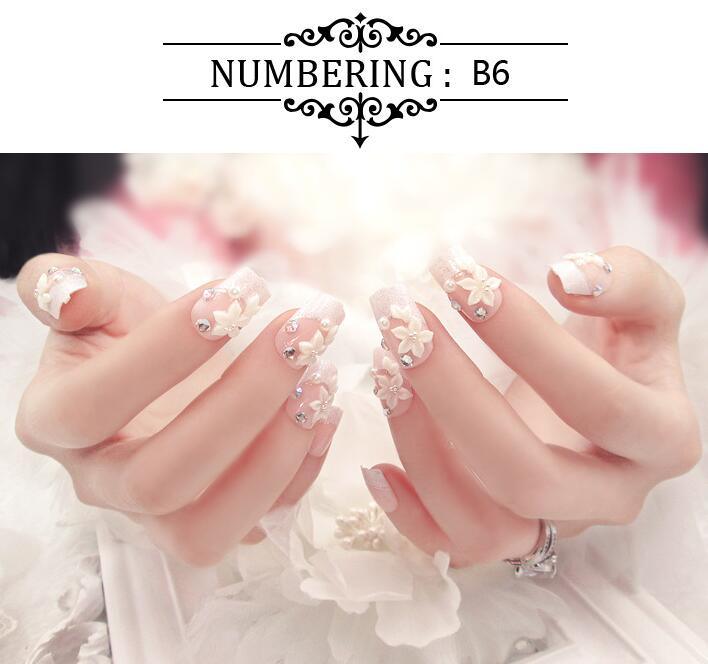 Nail painting, phototherapy nail patch, rhinestone three-dimensional carving, 24 pieces boxed with nail glue RP-0000026 - CHL-STORE 