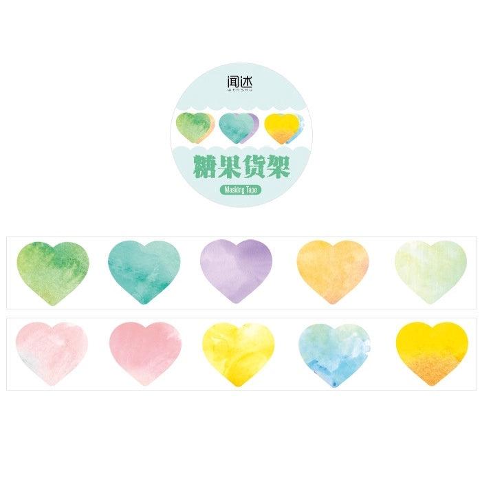 Narrative Washi Tape Rainbow Fruit Tea Series Special-shaped Collage Tearable Tape Rendering Love 100pcs NP-000092 - CHL-STORE 