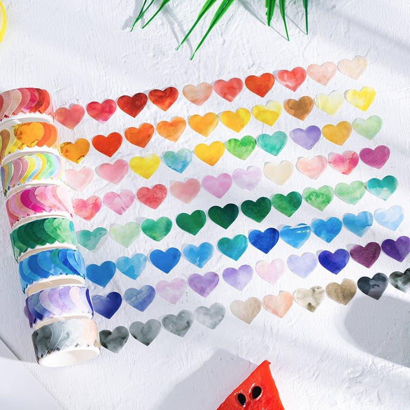 Narrative Washi Tape Rainbow Fruit Tea Series Special-shaped Collage Tearable Tape Rendering Love 100pcs NP-000092 - CHL-STORE 
