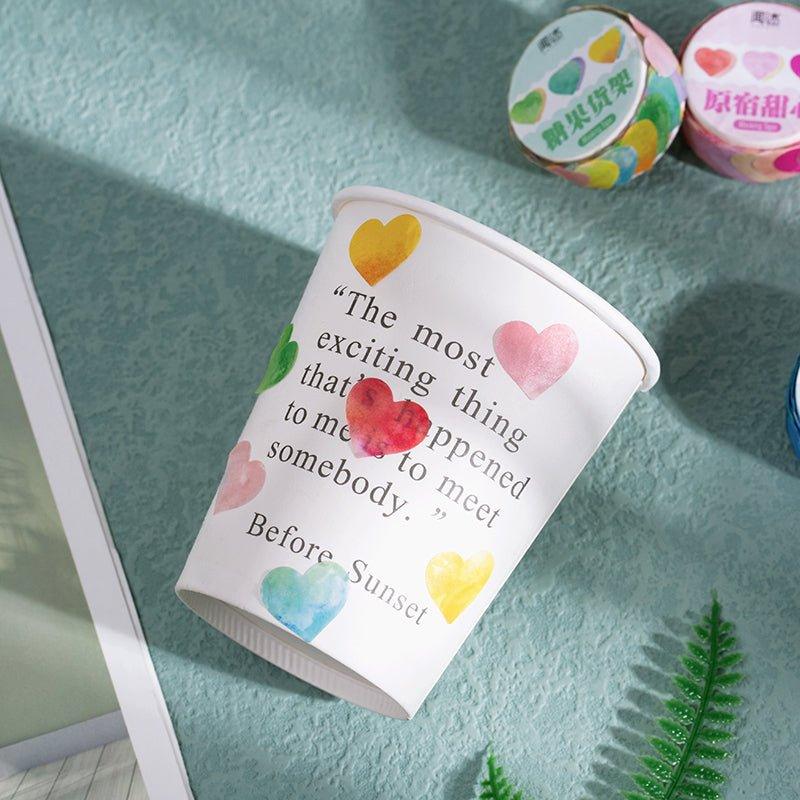 Narrative Washi Tape Rainbow Fruit Tea Series Special-shaped Collage Tearable Tape Rendering Love 100pcs NP-000092 - CHL-STORE 