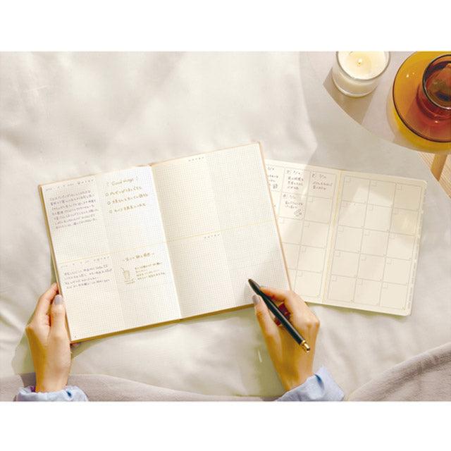Notebook IROHA SUNNY LOG NOTE Record Pocket Account Life Texture Calendar Information Office School Student Writing Diary Mood LSL-0 - CHL-STORE 