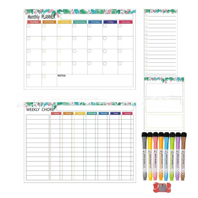 Office Supplies Rewritable Magnetic Message Soft Whiteboard Set Monthly Watch List Weekly Watch NP-090044 - CHL-STORE 