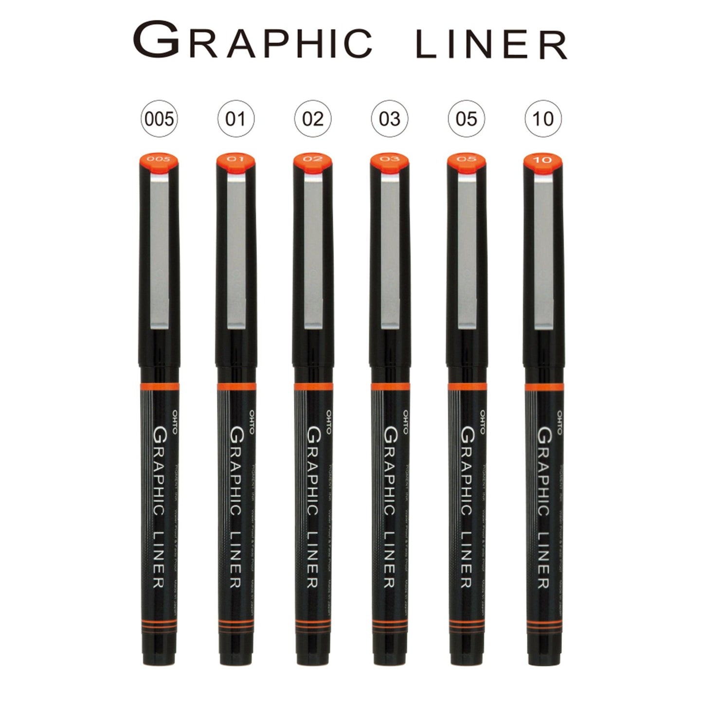 OHTO GRAPHIC LINER NEEDLE POINT WATER-BASED BLACK INK DRAWING PEN - CHL-STORE 