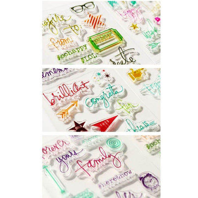 Original Card Blessing Words Icon Hand Book Seal Transparent Silicone Seal Transparent Seal Silicone Seal Seal NP-H7TIY-902 - CHL-STORE 
