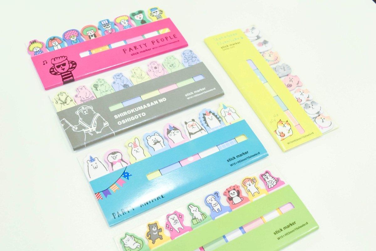 Original cute cats sitting in rows series sticky notes stickers NP-HEZQI-065 - CHL-STORE 