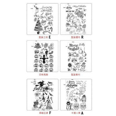 Original Daily Life Halloween Christmas Hand Book Collage Decorative Stamp Reward Stamp Stamp NP-H7TAY-929 - CHL-STORE 