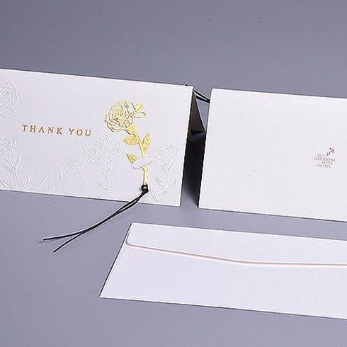 Original Embossed Bronzing Rose Bookmark Greeting Card NP-030031 - CHL-STORE 