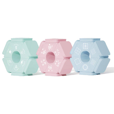 Original fresh color six-sided multi-functional learning children's stamp grid stamp Hexagonal seal - CHL-STORE 