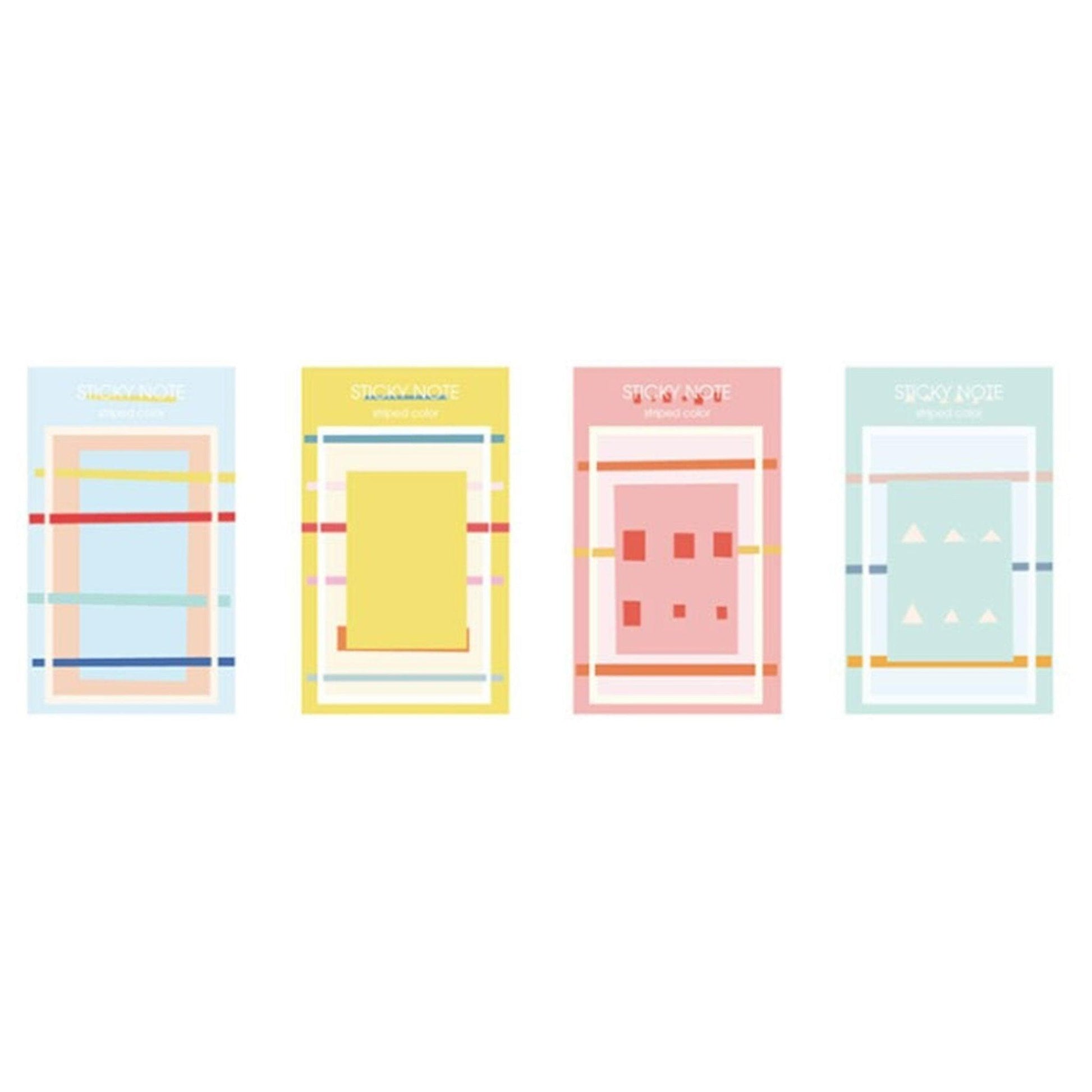Original Geometric Simple Line Candy Color Long Message Paper Sticky Notes NP-H7TAY-0326 - CHL-STORE 
