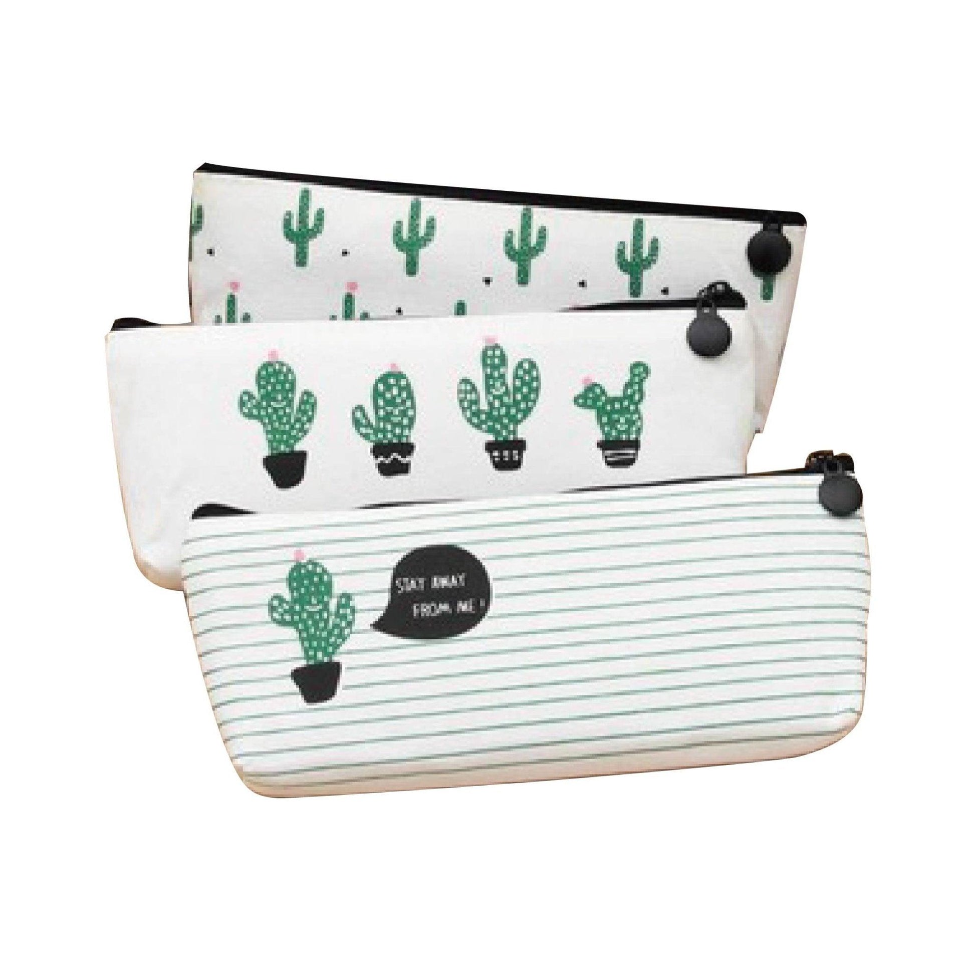 Original Korean Style Simple Hand-painted Cactus Pencil Case Storage Bag Cosmetic Bag NP-H7TGY-1 - CHL-STORE 