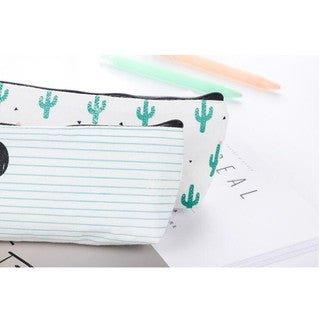 Original Korean Style Simple Hand-painted Cactus Pencil Case Storage Bag Cosmetic Bag NP-H7TGY-1 - CHL-STORE 