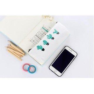 Original Korean Style Simple Hand-painted Cactus Pencil Case Storage Bag Cosmetic Bag NP-H7TGY-1 - CHL-STORE 