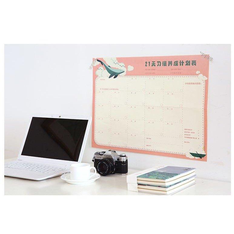 Original Simple 21-Day Planner Children's Growth Self-discipline Artifact Schedule Habit Development Planner Habit Development Planner NP-H7TIM-903 - CHL-STORE 