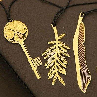 Original Wenqing Feather Snowflake Leaves Key Texture Hollow Metal Bookmark Bookmark NP-H7TIM-904 - CHL-STORE 