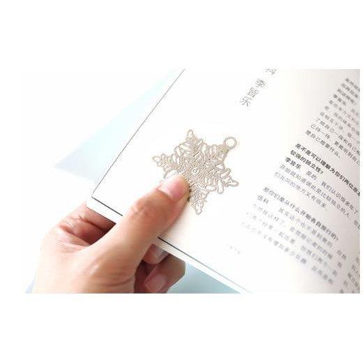 Original Wenqing Feather Snowflake Leaves Key Texture Hollow Metal Bookmark Bookmark NP-H7TIM-904 - CHL-STORE 