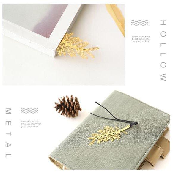 Original Wenqing Feather Snowflake Leaves Key Texture Hollow Metal Bookmark Bookmark NP-H7TIM-904 - CHL-STORE 