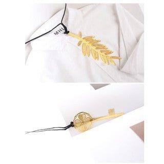 Original Wenqing Feather Snowflake Leaves Key Texture Hollow Metal Bookmark Bookmark NP-H7TIM-904 - CHL-STORE 