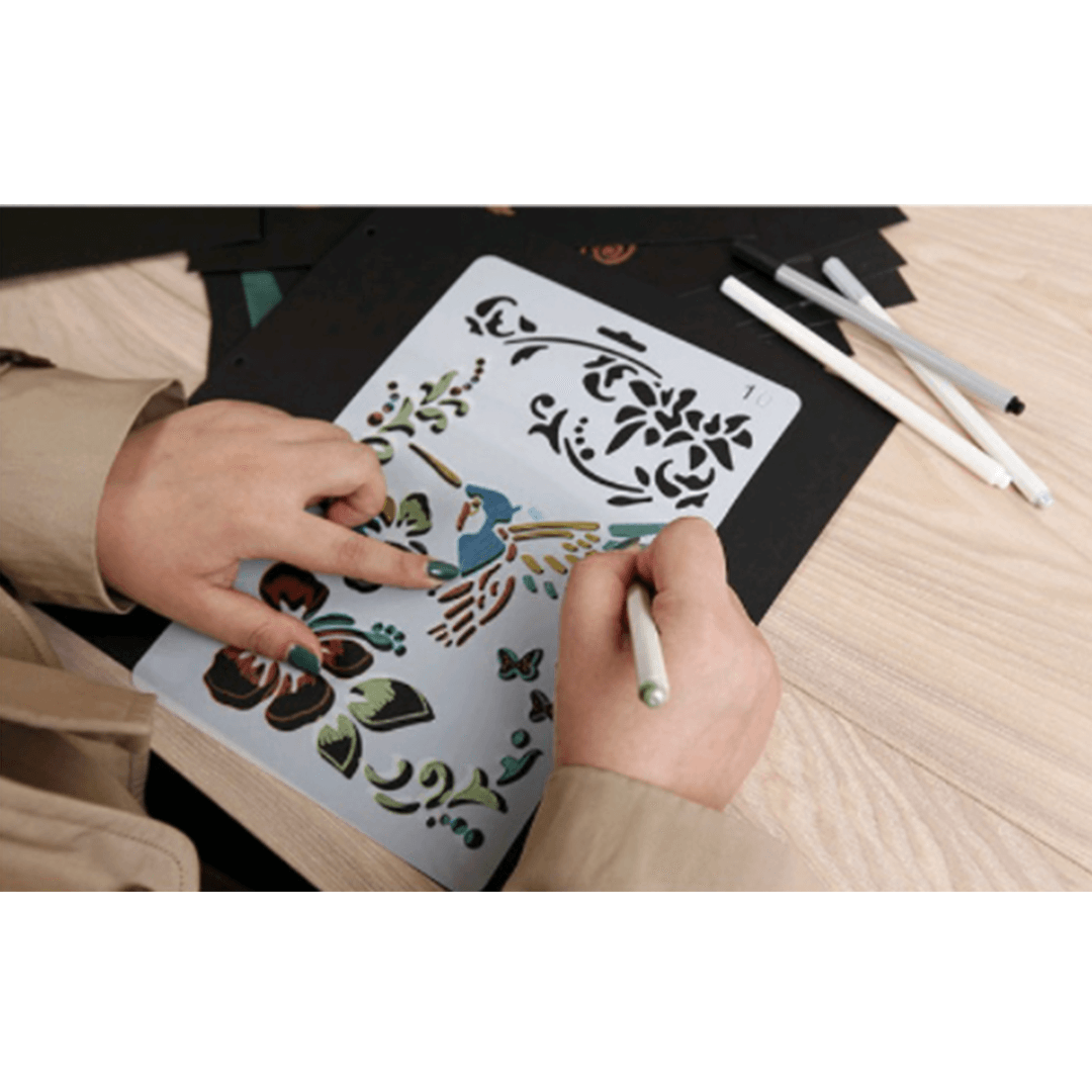 Painting Theme Stencil Tool cute animals Cutout Stencil Mandala Harmony Pastel NP-H7TGM-701 NP-H7TRIA-072-1 - CHL-STORE 