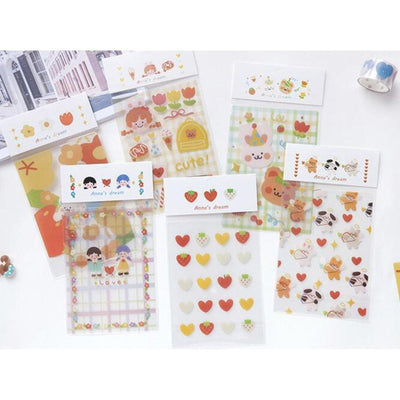 Paper dyeing Anna's dream series Hand-painted collage plaid Warm color A6 PVC pad pad NP-H7TAY-945 - CHL-STORE 