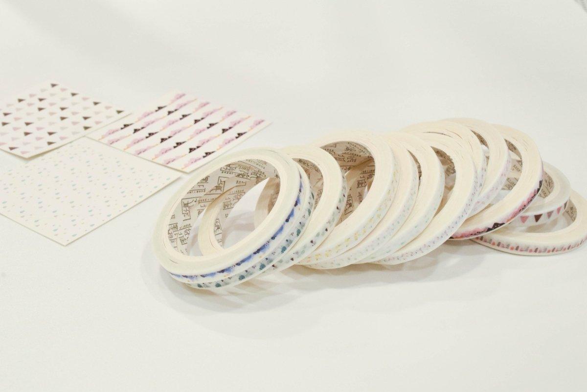 Paper Pond Interesting Geometric Foundation Washi Tape Minimalist and Thin Border Tape Paper Tape NP-H7TIM-003 - CHL-STORE 
