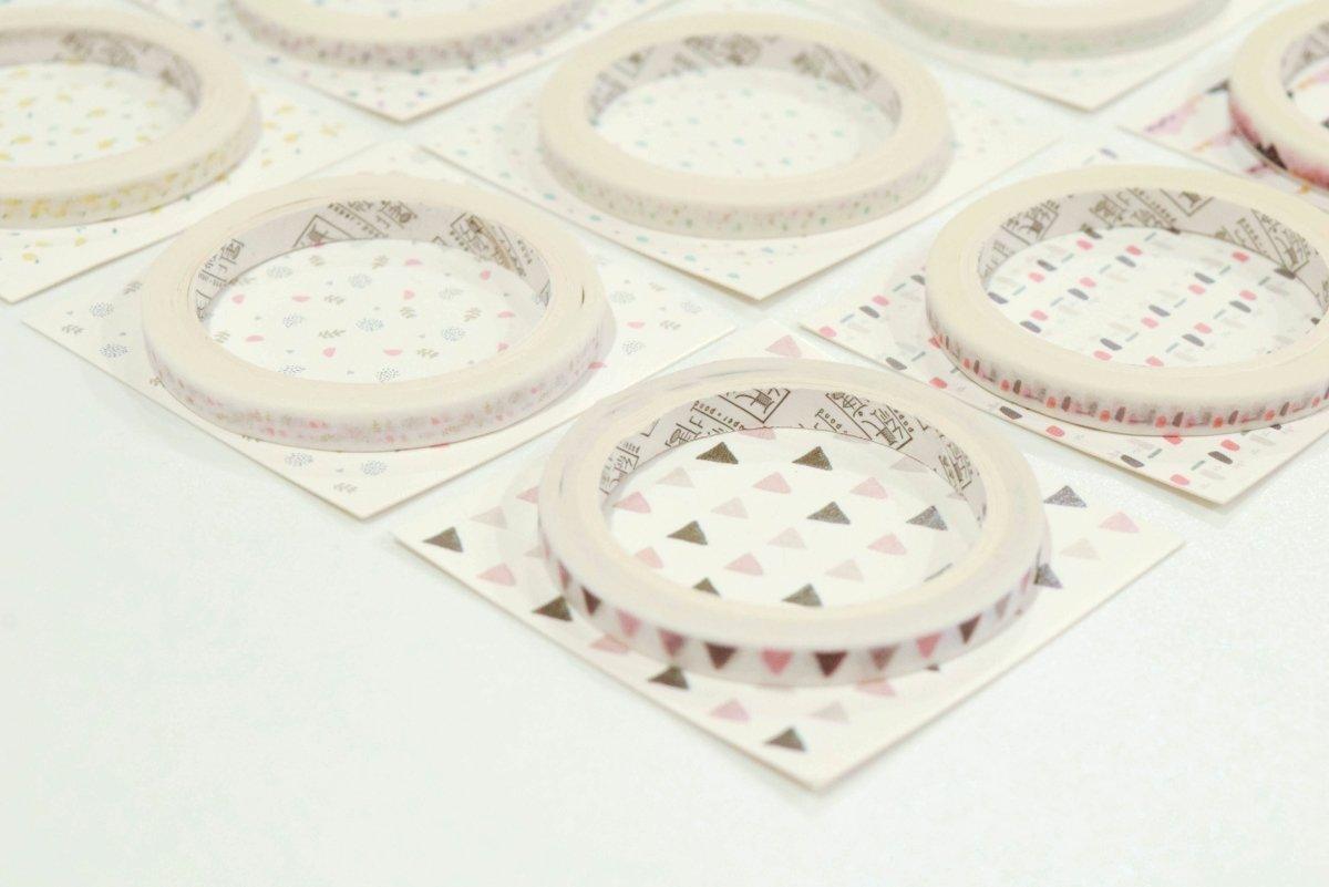Paper Pond Interesting Geometric Foundation Washi Tape Minimalist and Thin Border Tape Paper Tape NP-H7TIM-003 - CHL-STORE 