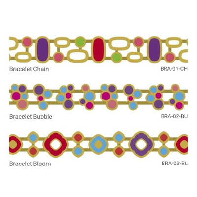 Pavilio BRA-01 Lace Tape Foil Press Series Sticker Bracelet Series Bubble Paper Tape - CHL-STORE 