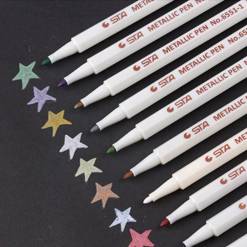 Pearlescent hard tip Water-based ink Paint pen Metal pen NP-H7TAY-202 - CHL-STORE 