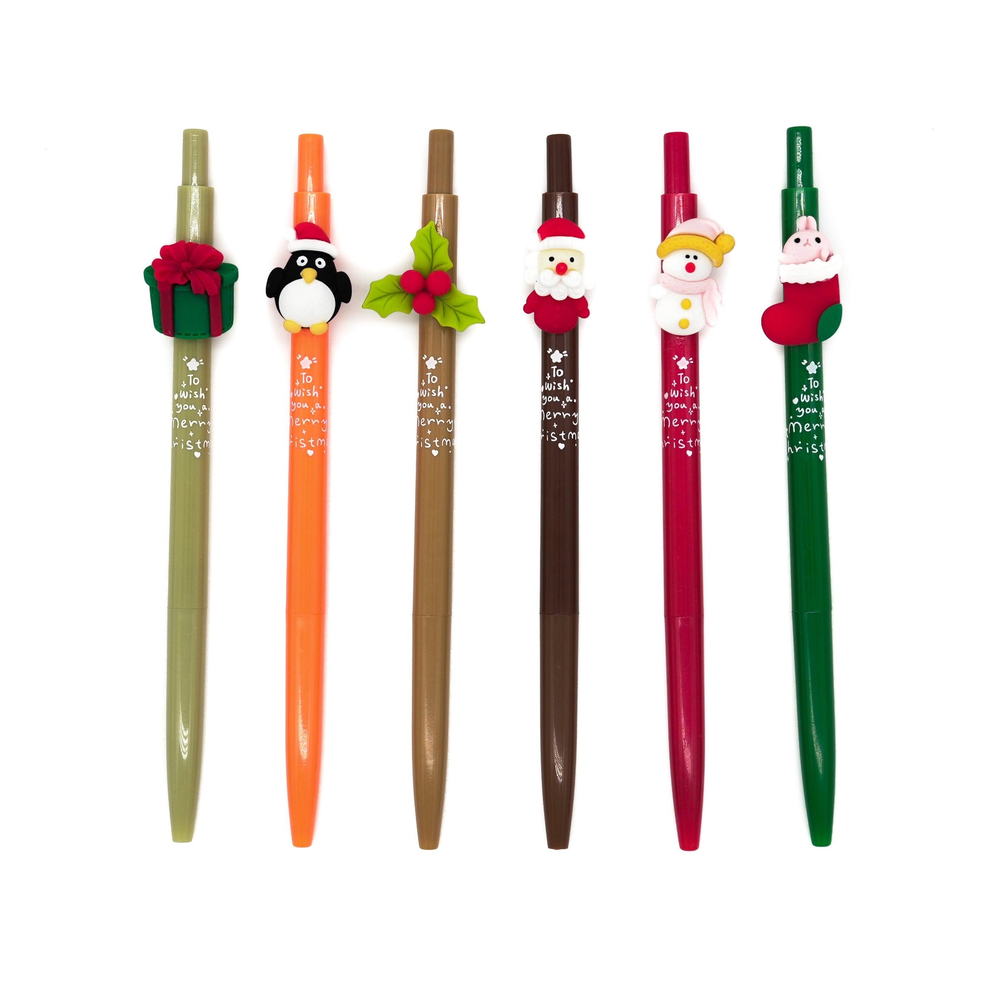 Pen Christmas Novelty Roller Ball Black Ink Office School Stationery Christmas Tree Snowman Reindeer Santa Claus Penguin Gift NP-010018 - CHL-STORE 