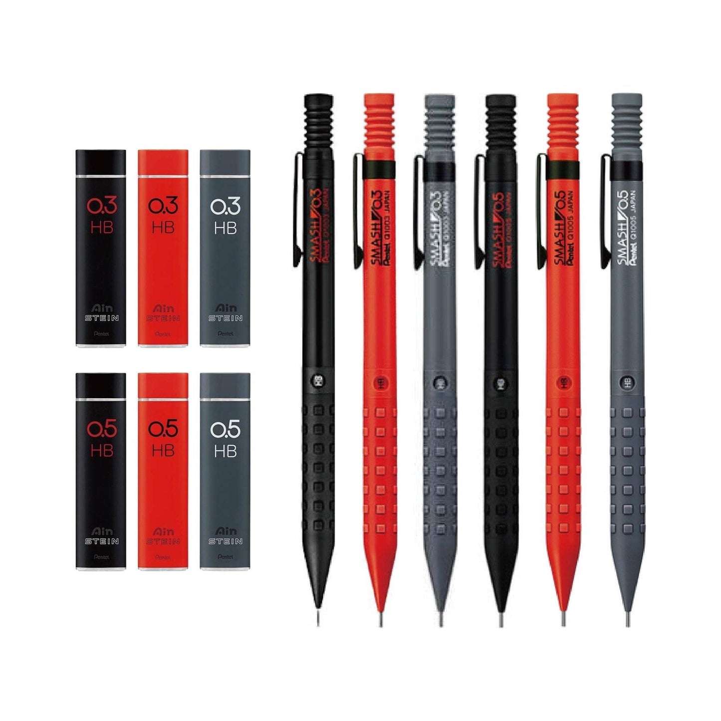 Pentel AIN STEIN SMASH Sketch Q1003 Q1005 Automatic Pencil Pencil Lead - CHL-STORE 