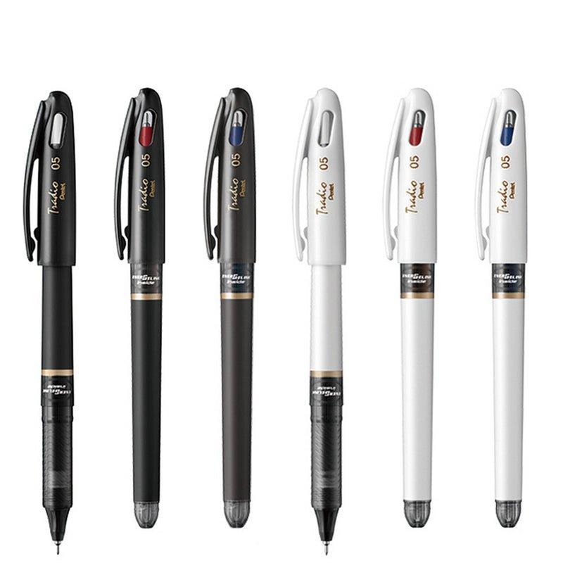 PENTEL BLN115W Tradio 0.5mm water-based ballpoint pen water-based pen white rod - CHL-STORE 