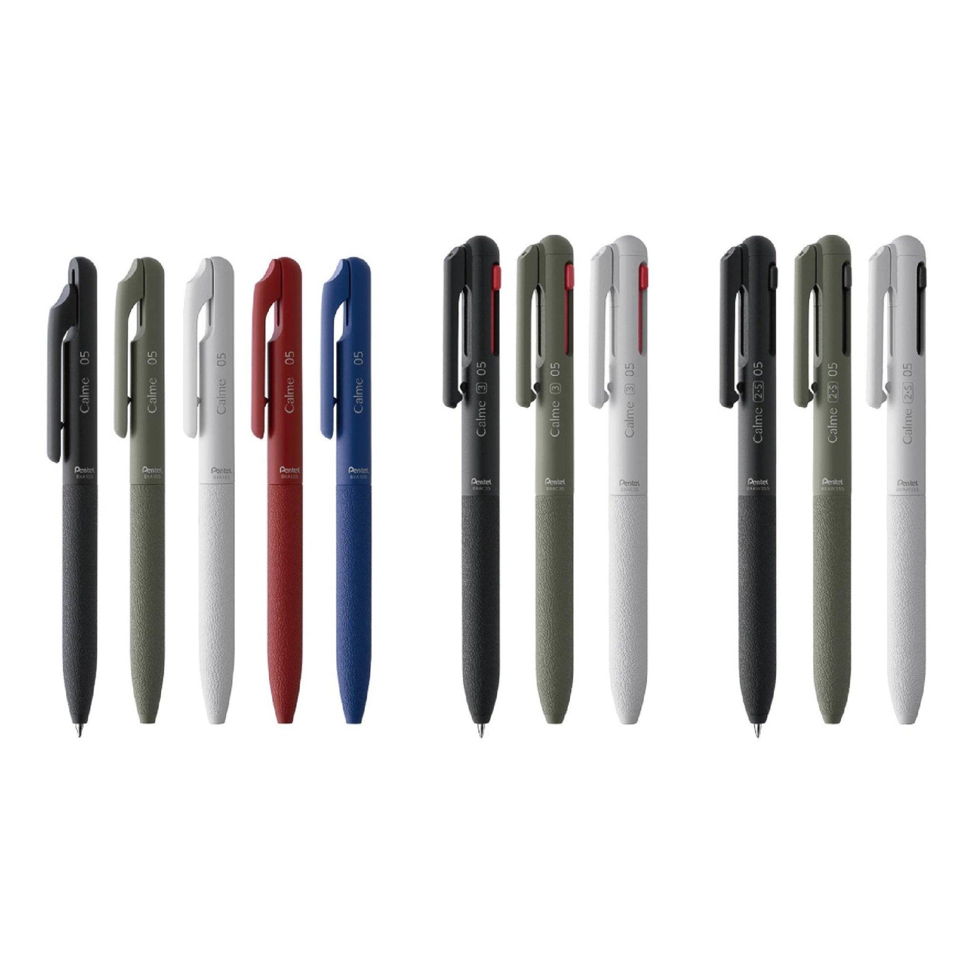 Pentel Calme Calme 0.5mm mute 2 colors (black/red)+1 functional pen - CHL-STORE 