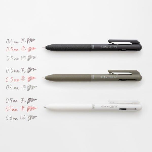 Pentel Calme Calme 0.5mm mute 2 colors (black/red)+1 functional pen - CHL-STORE 