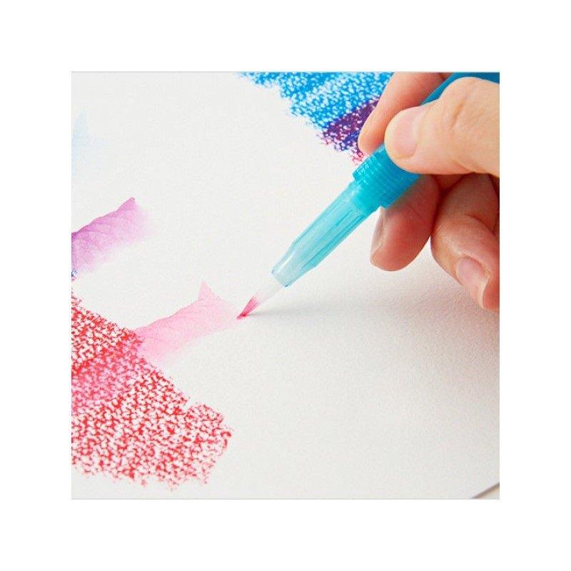 PENTEL GHW1 VISTAGE Adult's Watercolor Pastel Crayon Water-based Crayon 12/24 Color Set With Water Pen - CHL-STORE 