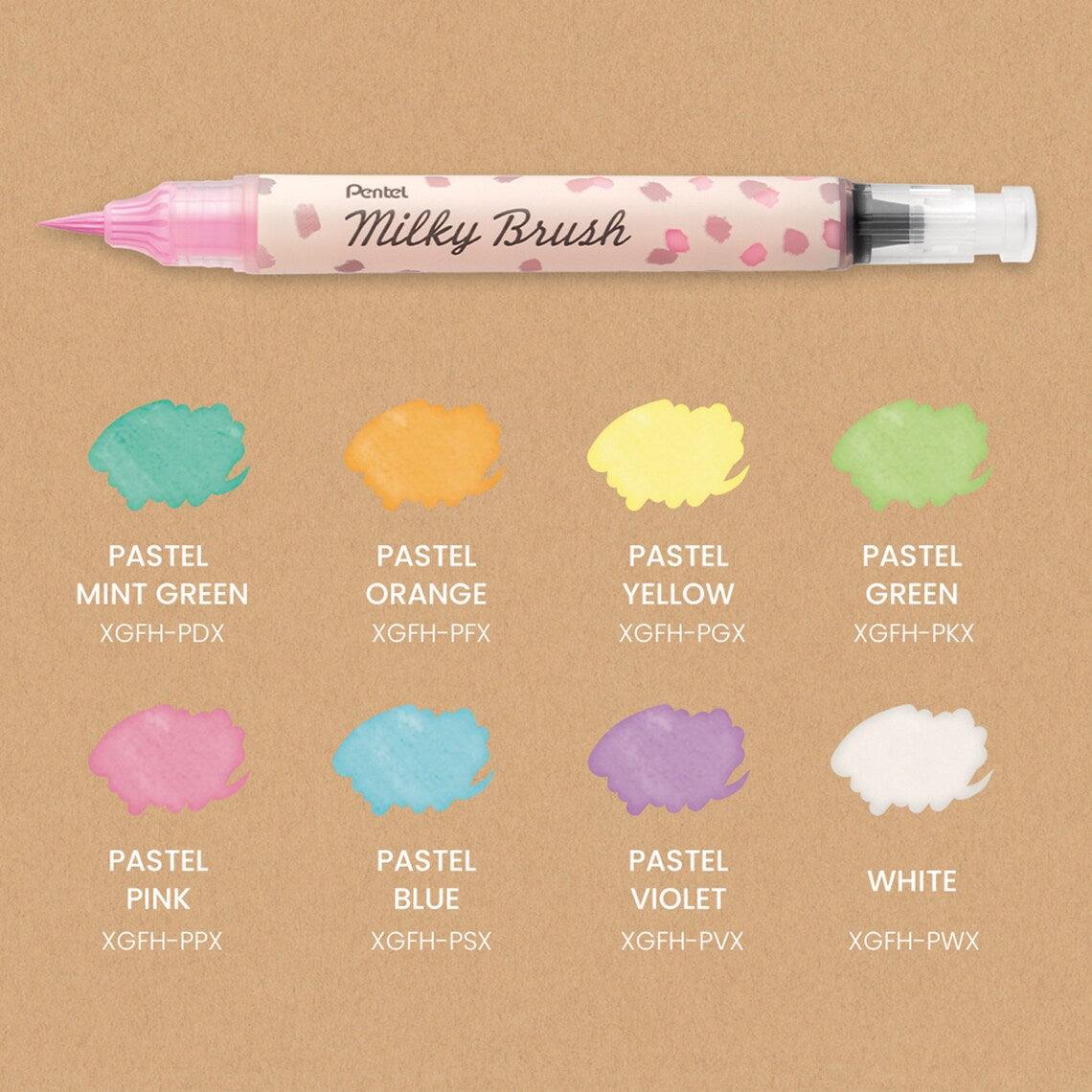 PENTEL MILKY BRUSH (Free black and white picture card) XGFH-P - CHL-STORE 