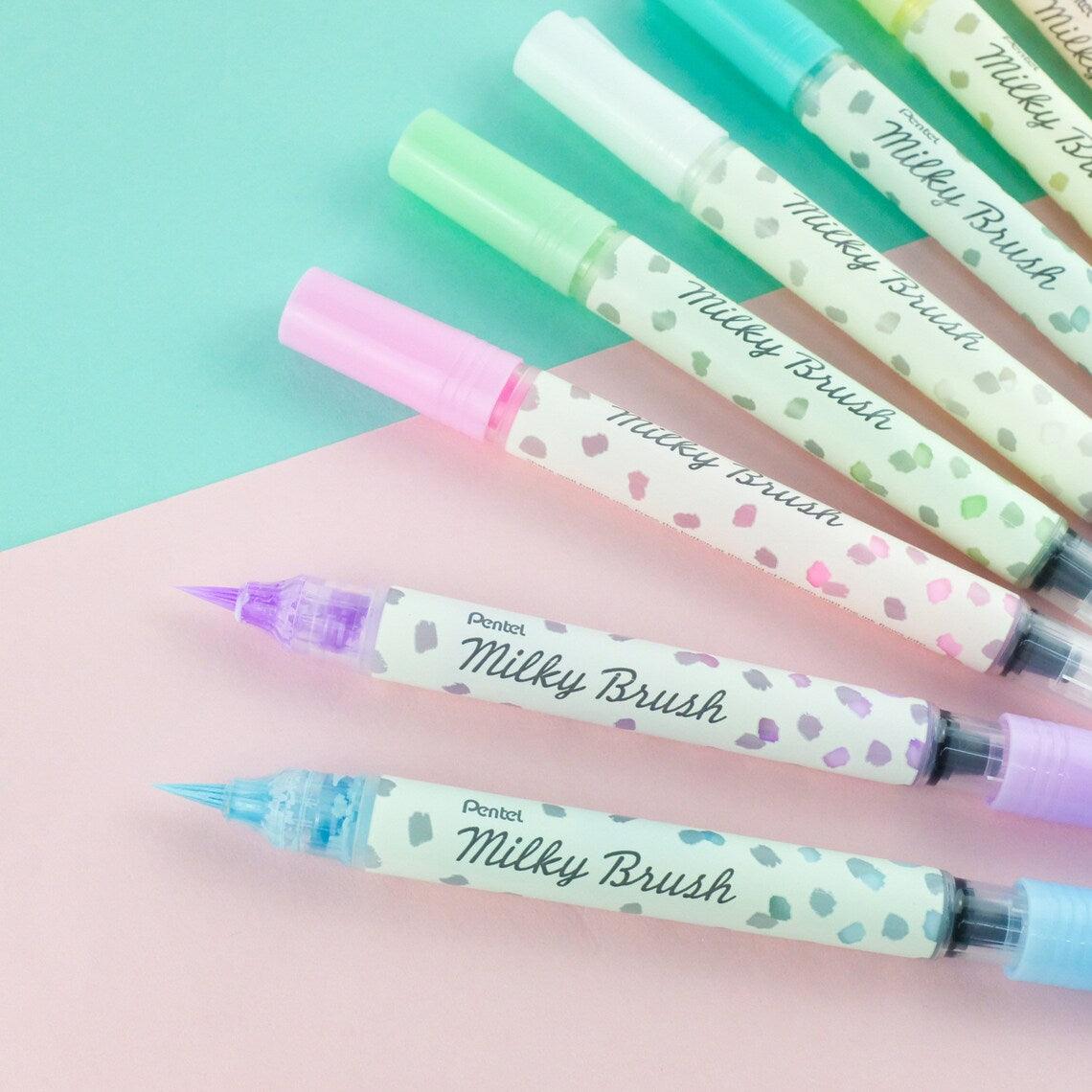 PENTEL MILKY BRUSH (Free black and white picture card) XGFH-P - CHL-STORE 
