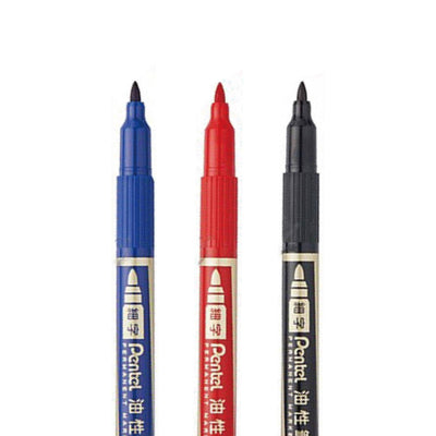 Pentel NS75 single-head oil-based pen Sharpie marker fine-point pen red black blue - CHL-STORE 