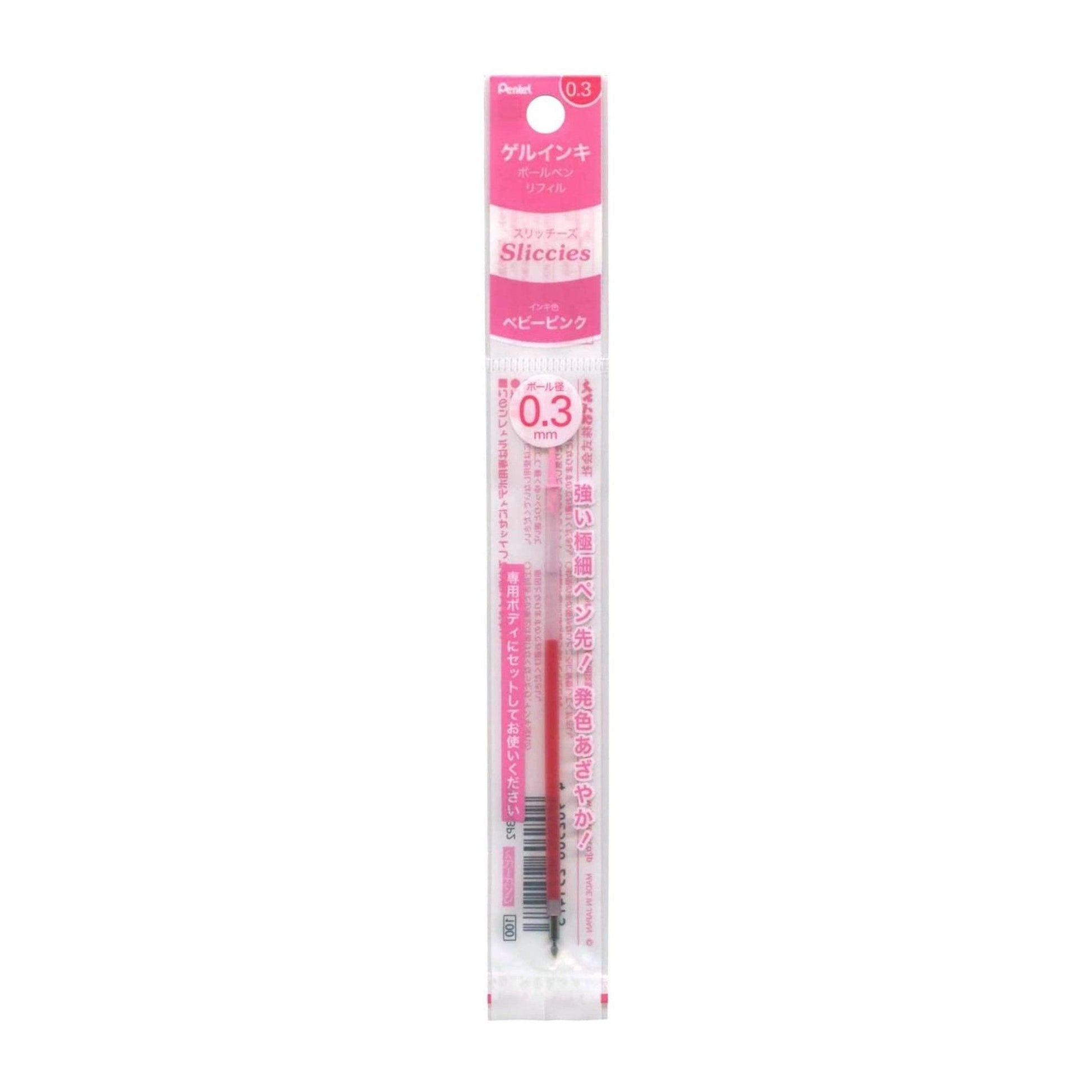 Pentel Sliccies Gel Pen Refill Colorful Refill Extra Fine Refill 0.3mm XBGRN3 - CHL-STORE 