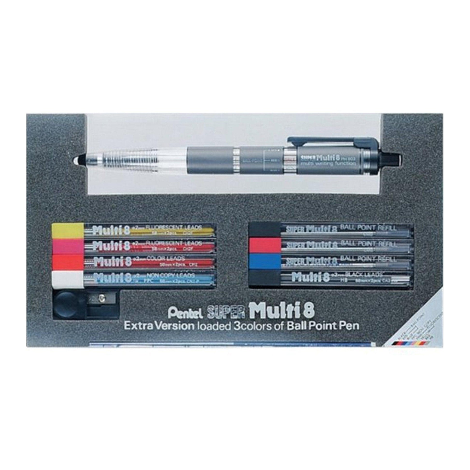 Pentel Super Multi 8 PH803ST 0.7MM 8-color group 8-in-1 multi-function functional pen group 8-color pen - CHL-STORE 