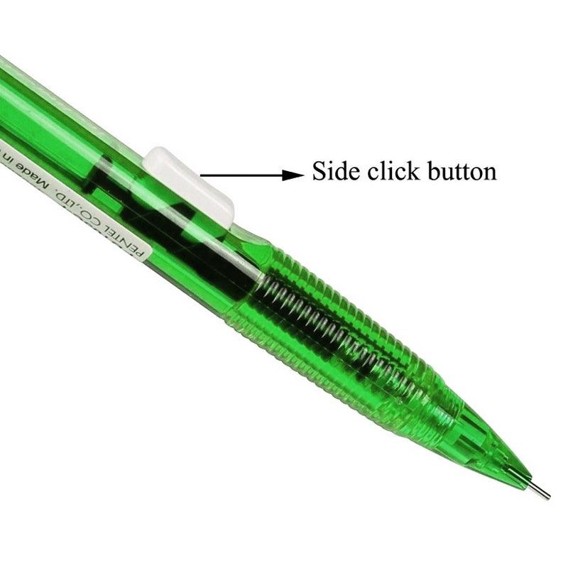 PENTEL TECHNICLICK PD105C Jelly Translucent Side Press Mechanical Pencil 0.5MM White - CHL-STORE 