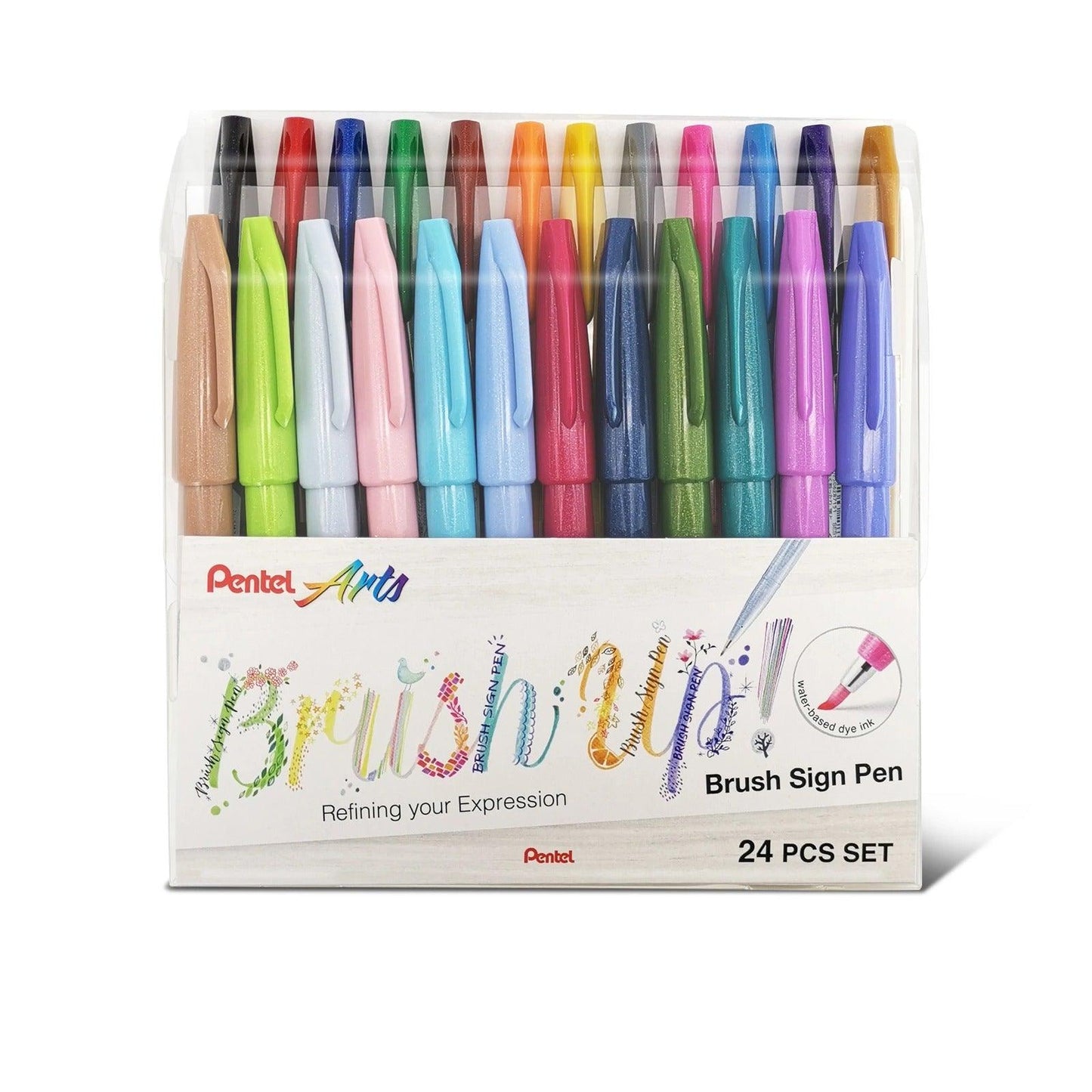 Pentel TOUCH BRUSH UP 6-color group 12-color group new color soft painting pen art pen color pen painting SES15C - CHL-STORE 