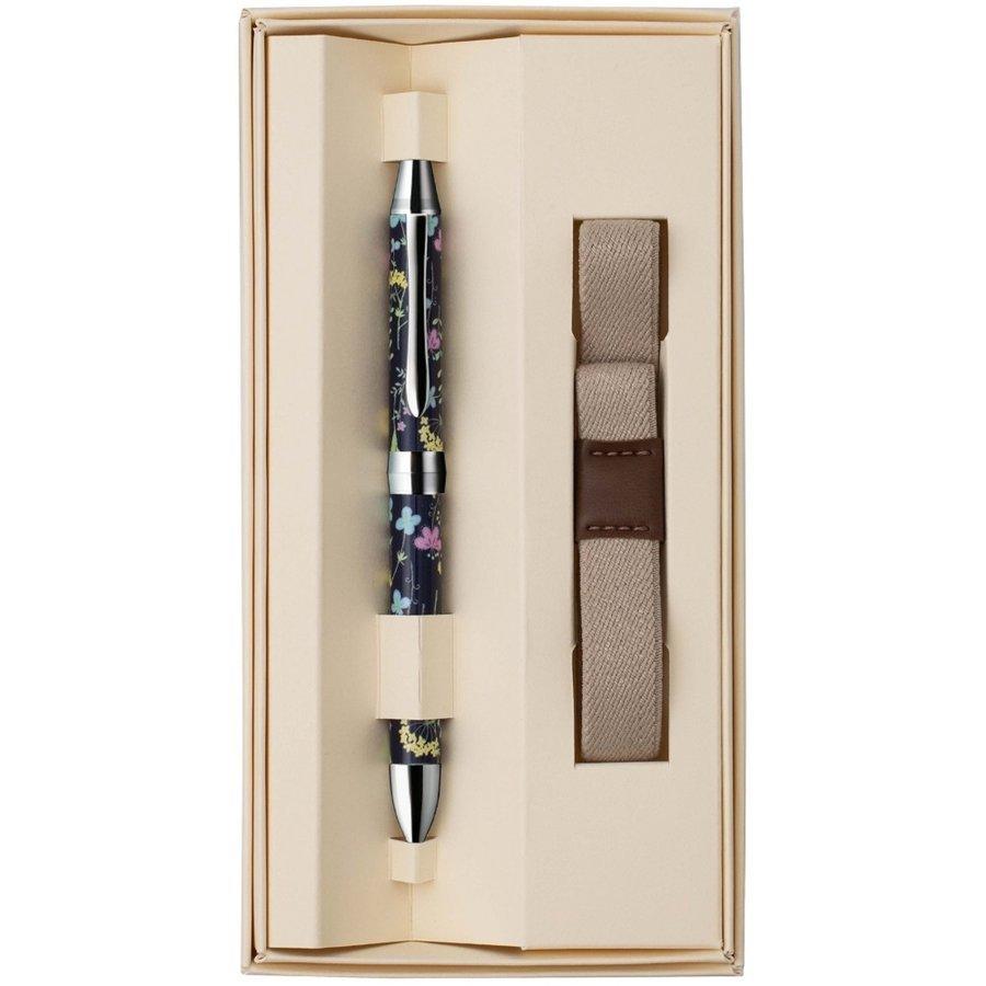 Pentel VICUNA EX Limited Textile Patterns Popular Flowers Retro Patterns Two Plus One Functional Pen Black Ink Red Ink Automatic Pen - CHL-STORE 