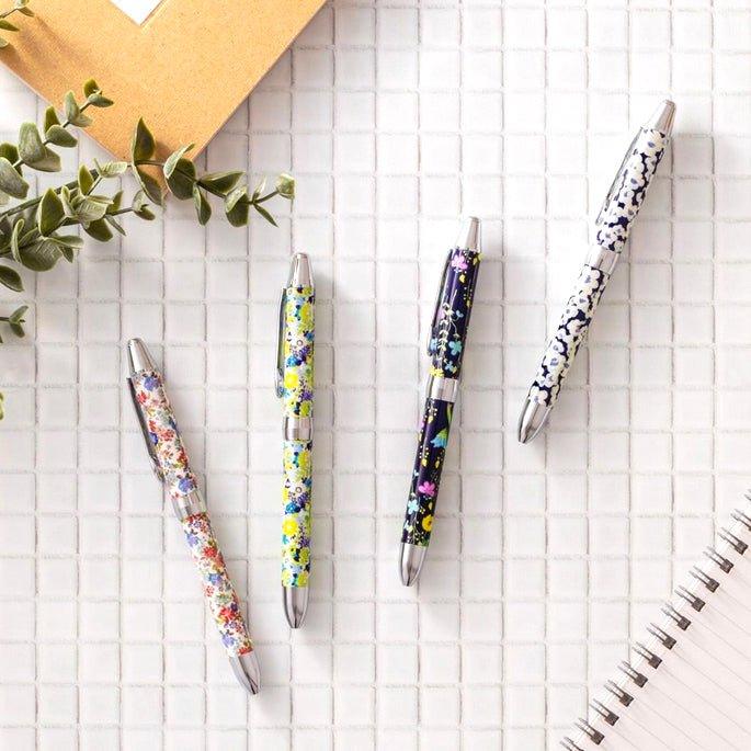 Pentel VICUNA EX Limited Textile Patterns Popular Flowers Retro Patterns Two Plus One Functional Pen Black Ink Red Ink Automatic Pen - CHL-STORE 
