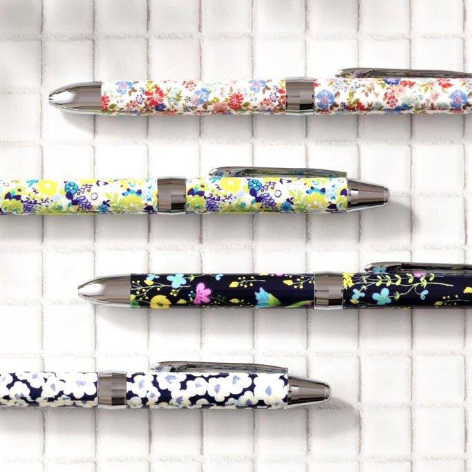 Pentel VICUNA EX Limited Textile Patterns Popular Flowers Retro Patterns Two Plus One Functional Pen Black Ink Red Ink Automatic Pen - CHL-STORE 
