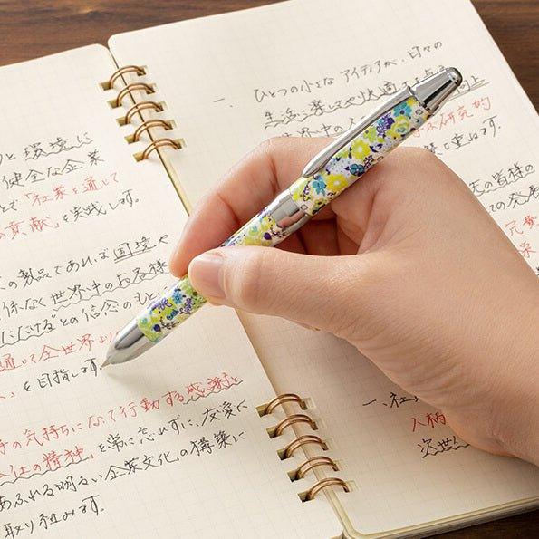 Pentel VICUNA EX Limited Textile Patterns Popular Flowers Retro Patterns Two Plus One Functional Pen Black Ink Red Ink Automatic Pen - CHL-STORE 