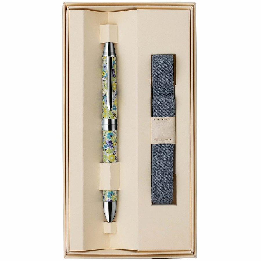Pentel VICUNA EX Limited Textile Patterns Popular Flowers Retro Patterns Two Plus One Functional Pen Black Ink Red Ink Automatic Pen - CHL-STORE 